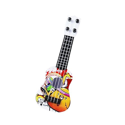 Mini-Gitarrenspielzeug für Kinder, Spielbare Ukulele für Kinder Im Vorschulalter, , Streichinstrumente für Musikliebhaber (mit Graffiti) von aqxreight