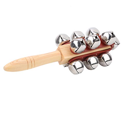 Sleigh Bell Stick Holz Handheld Jingles Bell Toy Musical Instrument für Party für Party von aqxreight