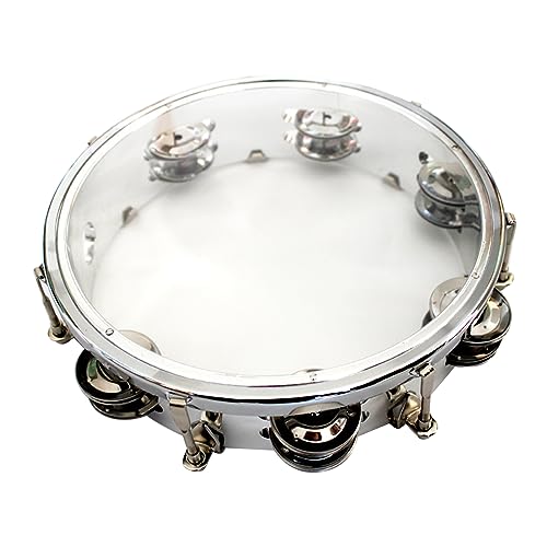 Verstellbare Handglocke für Percussion-Musikinstrumente, Leichtes, Farbenfrohes Design, Orff-Kinder-Percussion-Instrumente (10 Zoll Silber) von aqxreight