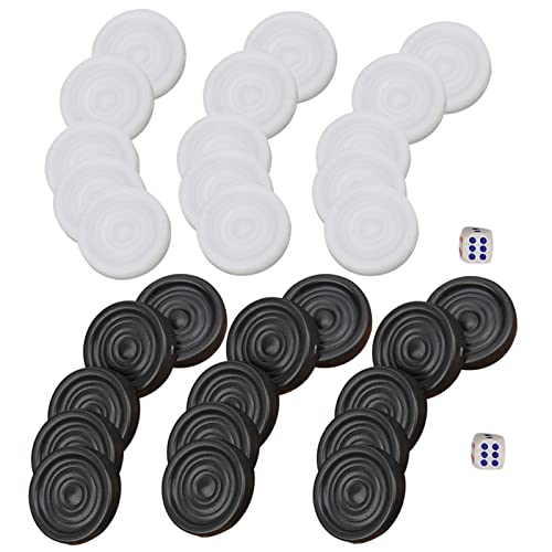 aqxreight 22mm Plastik Black White Checkers Chips Stücke für und Set Set für und von aqxreight