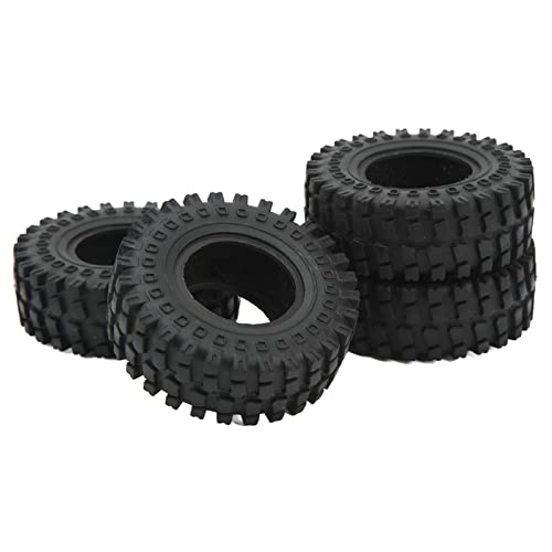 aqxreight 4PCS RC Tire 1.25 I Rubber Tires RC Accessories for AXIAL 1/24 SCX24 for FMS 1/24 FCX24 von aqxreight