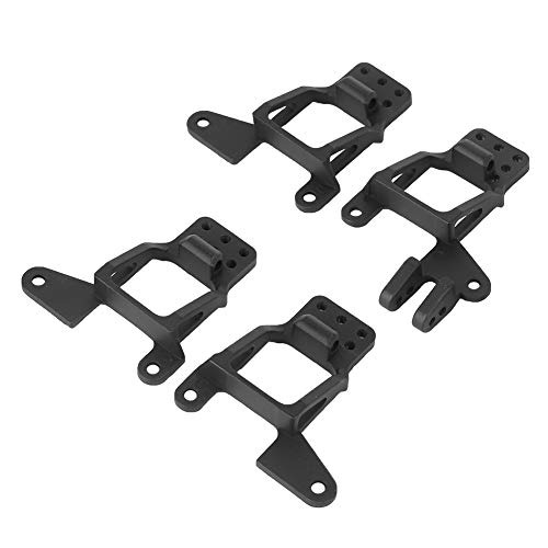 aqxreight 4pcs Multiloch Vorderen Heck Stoßdämpfer Streben Dämpfertürme Montieren für TRX4 RC -Auto Schwarz (Black) von aqxreight