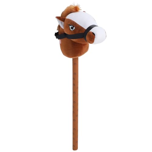 aqxreight 70 cm Plush Stick Horse Toy mit Soundfunktionen für EIN Ansprechendes Spiel und Komfort für (Brown) von aqxreight