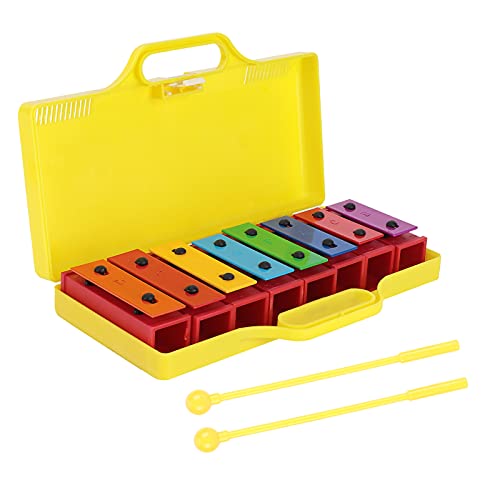 aqxreight 8 Noten für Kinder mit Trommelstöcken und Box, Pädagogisches Musikspielzeug, Gitarre, Orff-Schlaginstrumente für Kinder von aqxreight