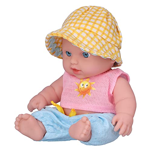 aqxreight 8 Zoll Doll Ganzkörper Lebensechtiges Mädchen Puppen Weiche Neugeborene Puppen Rosa (Q8G-010 Kleine rosa Sonne) von aqxreight