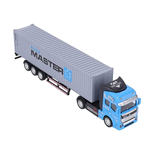 aqxreight Container Truck Spielzeugmodell Zurückziehen Abnehmbare Große Legierung Bunte Exprierungsträger Truck Blau Container Truck SpielzeugmodellContainer Truck Toyalloy Container Truck von aqxreight