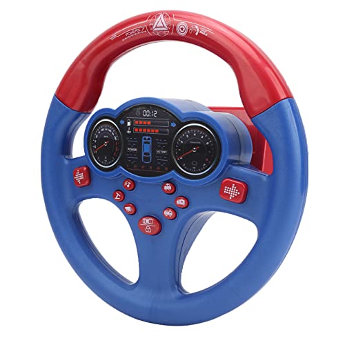 aqxreight Elektrokinder Simulation Lenkrad Spielzeug Fahren Auto Lenkrad Bildungsspielzeug Blau (Blue) von aqxreight