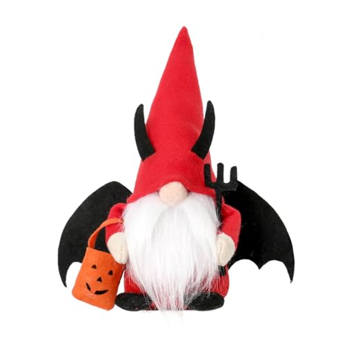 Hexe Fledermaus Gesichtslos Alter Mann Spielzeug für Zuhause Dekoration Stilvolle Halloween Thema Zubehör Feste Party Ornament von arenmi