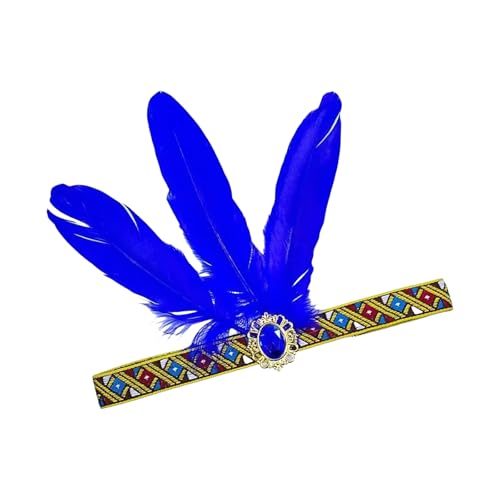 arenmi Feathered Headband For Dance Stage Play Costume Carnivals Eyecatching Studded Crystal Costume von arenmi