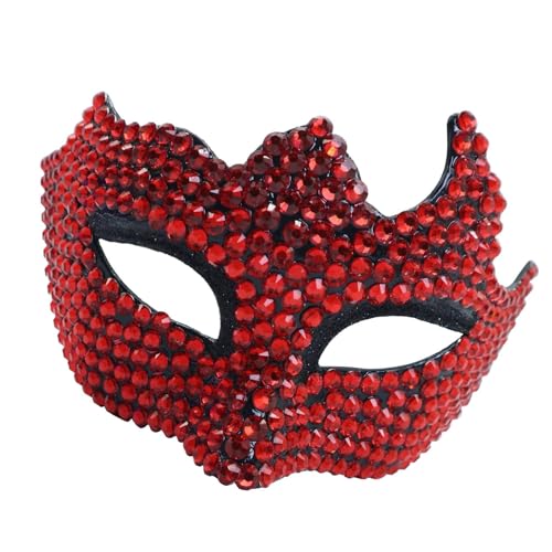 arenmi Funkelnde Strass-Party mit verstellbarem Riemen, Halloween-Csotume für Mode-Enthusiasten und Maskenliebhaber von arenmi