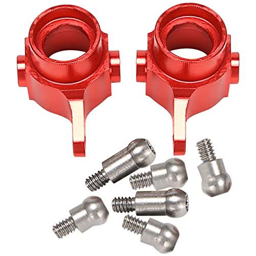 arlote 2 StüCke Verbesserte Metall Teile Hinten Lenk Becher für P929 P939 K969 K979 K989 K999 1/28 RC Auto, Rot von arlote