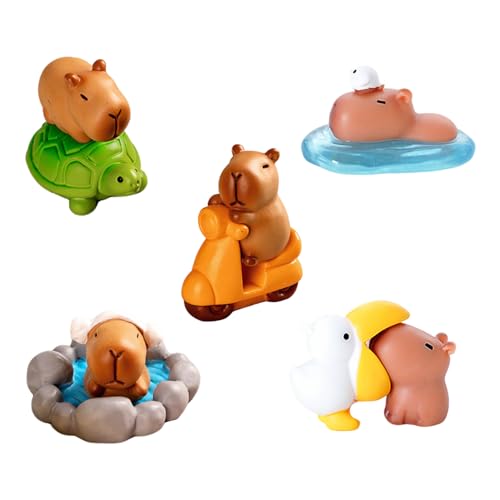 Mini Harz Tierfiguren Capybara und winzige Tiere 5 Sets für Feengarten Puppenhaus Aquarium Dekor Mini Harz Tierfiguren Capybara und winzige Tiere 5 Sets für Feengarten Puppenhaus Aquarium Dekor von arrderly