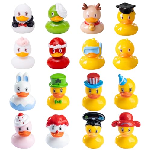arrderly 16 Stück Mini Enten Bulk Kleine Enten Figuren, Entendekoration für Miniatur Landschaft, Puppenhaus-Landschafts- und Gartendekorationen arrderly 16 Stück Mini Enten Bulk Kleine Enten Figuren, Entendekoration für Miniatur Landschaft, Puppenhaus-Landschafts- und Gartendekorationen von arrderly