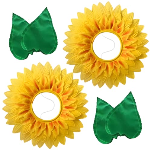 arrderly 2 Set Sonnenblumen-Kapuzen, lustige kreative Hüte für Kinder, Bühnenaufführungszubehör, Party-Performance-Dekorationen, Rollenspiel-Requisiten arrderly 2 Set Sonnenblumen-Kapuzen, lustige kreative Hüte für Kinder, Bühnenaufführungszubehör, Party-Performance-Dekorationen, Rollenspiel-Requisiten von arrderly