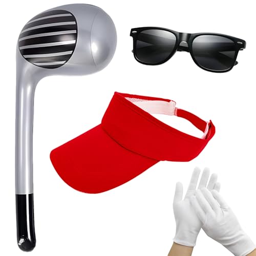 arrderly Aufblasbares Golfschläger-Zubehör, perfektes Zubehör für sportliche Kostüme, für Erwachsene, Kinder, Golf, Cosplay, Party, 4 Stück arrderly Aufblasbares Golfschläger-Zubehör, perfektes Zubehör für sportliche Kostüme, für Erwachsene, Kinder, Golf, Cosplay, Party, 4 Stück von arrderly