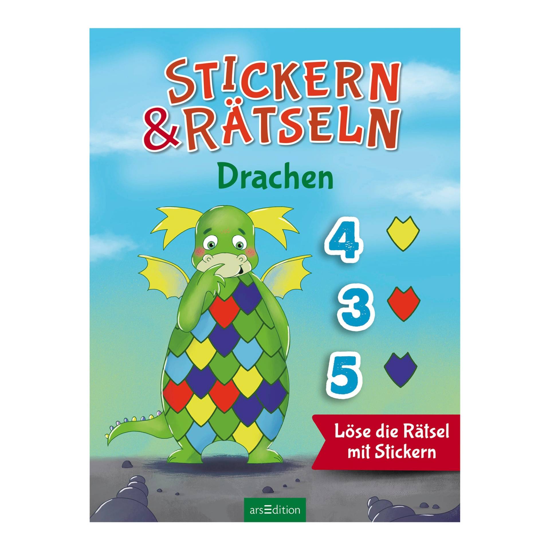 Arsedition Stickern & Rätseln - Drachen von arsEdition