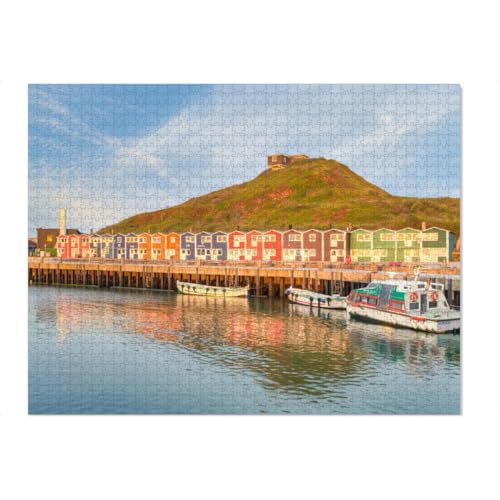 artboxONE-Puzzle M (266 Teile) Reise Hummerbuden auf Helgoland - Puzzle helgoland Hafen helgoland von artboxONE