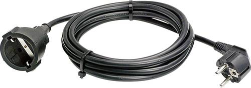 AS Schwabe 60362 Strom Verlängerungskabel Schwarz 25.00m H05VV-F 3G 1,5mm² von AS Schwabe