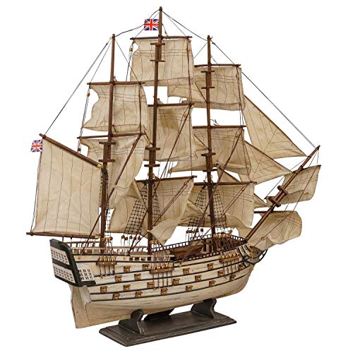 Modellschiff HMS Victory England Holz Schiff Segelschiff 86cm kein Bausatz von aubaho