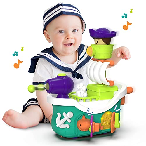 auby Magical Discovery Sea Rover, sensorisches Spielzeug mit Musik, Geburtstagsgeschenke für Kinder ab 9 Monaten, EC461552 von auby