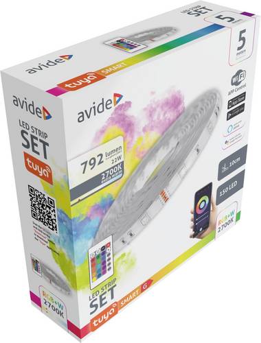 Avide ABLSBL12V5050-30RGBW-TYIR LED-Streifen-Komplettset EEK: G (A - G) mit Stecker 12 V, 230V 5m Wa von avide