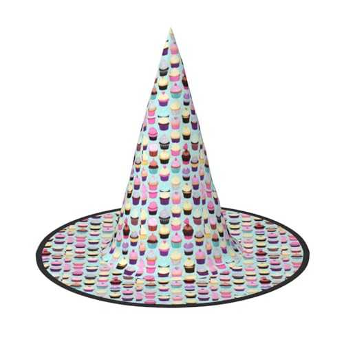 axzttupy Cupcake-Muster Druck Halloween Hexenhut Unisex Karneval Kostüm Zubehör Partys Cosplay und Festlich axzttupy Cupcake-Muster Druck Halloween Hexenhut Unisex Karneval Kostüm Zubehör Partys Cosplay und Festlich von axzttupy