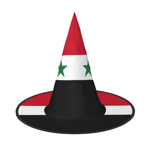 axzttupy Flagge der Syrischen Arabischen Republik Druck Halloween Hexenhut Unisex Karneval Kostüm Zubehör Partys Cosplay und Festlich axzttupy Flagge der Syrischen Arabischen Republik Druck Halloween Hexenhut Unisex Karneval Kostüm Zubehör Partys Cosplay und Festlich von axzttupy