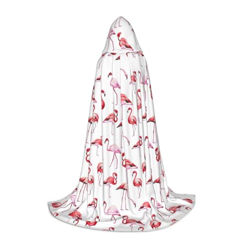 axzttupy Gemäldeter Flamingo-Druck, Unisex, mit Kapuze, Umhang in voller Länge, für Zauberer, Weihnachten, Karneval, Halloween, Cosplay axzttupy Gemäldeter Flamingo-Druck, Unisex, mit Kapuze, Umhang in voller Länge, für Zauberer, Weihnachten, Karneval, Halloween, Cosplay von axzttupy