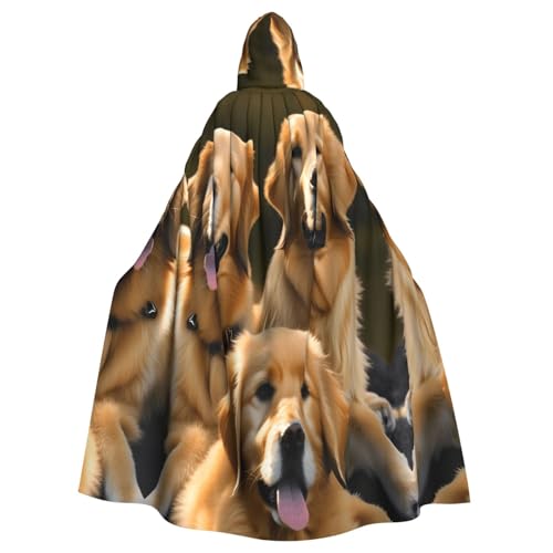 axzttupy Goldener Retriever-Aufdruck, unisex, Halloween-Kapuzenumhang, volle Länge, für mittelalterliche Renaissance-Cosplay-Kostüme axzttupy Goldener Retriever-Aufdruck, unisex, Halloween-Kapuzenumhang, volle Länge, für mittelalterliche Renaissance-Cosplay-Kostüme von axzttupy