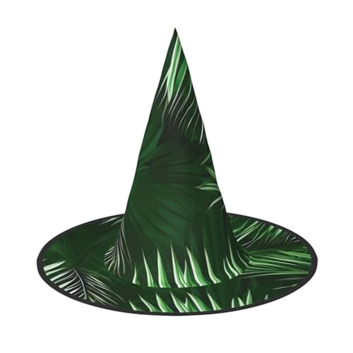 axzttupy Grüne Blätter der Palme Tropische Pflanzen Druck Halloween Hexenhut Unisex Karneval Kostüm Zubehör Partys Cosplay und Festlich axzttupy Grüne Blätter der Palme Tropische Pflanzen Druck Halloween Hexenhut Unisex Karneval Kostüm Zubehör Partys Cosplay und Festlich von axzttupy