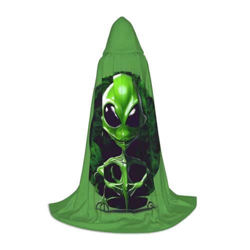 axzttupy Grüner Alien-Druck, Unisex, mit Kapuze, volle Länge, Umhang für Zauberer, Weihnachten, Karneval, Halloween, Cosplay axzttupy Grüner Alien-Druck, Unisex, mit Kapuze, volle Länge, Umhang für Zauberer, Weihnachten, Karneval, Halloween, Cosplay von axzttupy