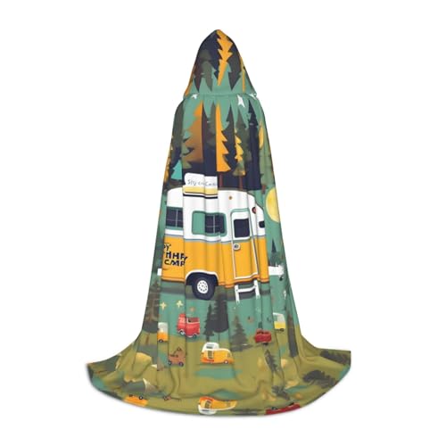 axzttupy Happy Bus Camper Print Unisex Kapuzenumhang in voller Länge für Zauberer, Weihnachten, Karneval, Halloween, Cosplay axzttupy Happy Bus Camper Print Unisex Kapuzenumhang in voller Länge für Zauberer, Weihnachten, Karneval, Halloween, Cosplay von axzttupy