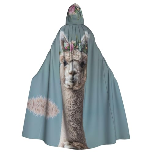 axzttupy I Love Alpacas 4 Print Kapuzenumhang Damen und Herren Kapuze für Halloween Karneval Cosplay und Mottopartys von axzttupy