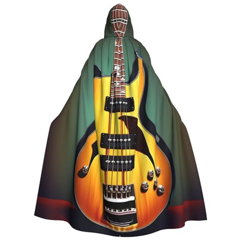 axzttupy Kapuzenumhang für Erwachsene, Motiv: Gitarre, Bass, Musik, Musikinstrumente, Halloween, Weihnachten, Karneval, Partys, Mittelalter axzttupy Kapuzenumhang für Erwachsene, Motiv: Gitarre, Bass, Musik, Musikinstrumente, Halloween, Weihnachten, Karneval, Partys, Mittelalter von axzttupy