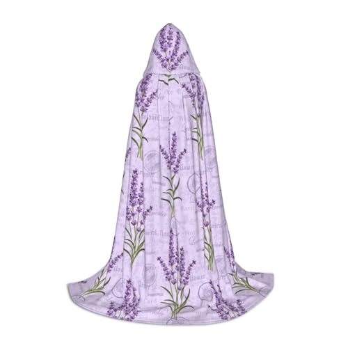 axzttupy Lavendel-Stempel-Druck, Unisex, mit Kapuze, Umhang in voller Länge, für Zauberer, Weihnachten, Karneval, Halloween, Cosplay axzttupy Lavendel-Stempel-Druck, Unisex, mit Kapuze, Umhang in voller Länge, für Zauberer, Weihnachten, Karneval, Halloween, Cosplay von axzttupy