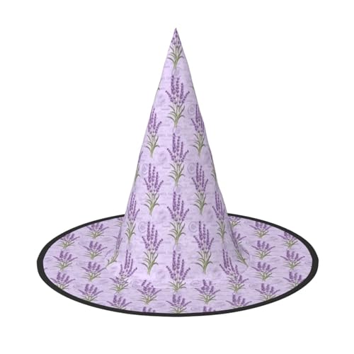axzttupy Lavendel Stempel Druck Halloween Hexenhut Unisex Karneval Kostüm Zubehör Partys Cosplay und Festlich axzttupy Lavendel Stempel Druck Halloween Hexenhut Unisex Karneval Kostüm Zubehör Partys Cosplay und Festlich von axzttupy