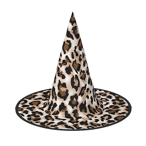 axzttupy Leopardenmuster Druck Halloween Hexenhut Unisex Karneval Kostüm Zubehör Partys Cosplay und Festlich axzttupy Leopardenmuster Druck Halloween Hexenhut Unisex Karneval Kostüm Zubehör Partys Cosplay und Festlich von axzttupy