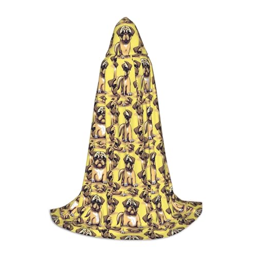 axzttupy Lustiger Cartoon-Umhang mit Mops-Motiv, Unisex, mit Kapuze, volle Länge, für Zauberer, Weihnachten, Karneval, Halloween, Cosplay axzttupy Lustiger Cartoon-Umhang mit Mops-Motiv, Unisex, mit Kapuze, volle Länge, für Zauberer, Weihnachten, Karneval, Halloween, Cosplay von axzttupy
