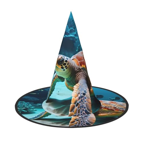 axzttupy Meeresschildkröte Druck Halloween Hexenhut Unisex Karneval Kostüm Zubehör Partys Cosplay und Festlich axzttupy Meeresschildkröte Druck Halloween Hexenhut Unisex Karneval Kostüm Zubehör Partys Cosplay und Festlich von axzttupy