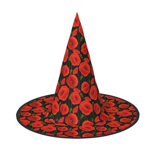 axzttupy Mohnblumen Druck Halloween Hexenhut Unisex Karneval Kostüm Zubehör Partys Cosplay und Festlich axzttupy Mohnblumen Druck Halloween Hexenhut Unisex Karneval Kostüm Zubehör Partys Cosplay und Festlich von axzttupy