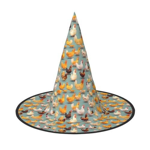 axzttupy Niedlicher Huhn Walking Print Halloween Hexenhut Unisex Karneval Kostüm Zubehör Partys Cosplay und Festlich axzttupy Niedlicher Huhn Walking Print Halloween Hexenhut Unisex Karneval Kostüm Zubehör Partys Cosplay und Festlich von axzttupy