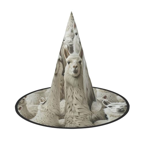 axzttupy Niedlicher Lama 2 Druck Halloween Hexenhut Unisex Karneval Kostüm Zubehör Partys Cosplay und Festlich axzttupy Niedlicher Lama 2 Druck Halloween Hexenhut Unisex Karneval Kostüm Zubehör Partys Cosplay und Festlich von axzttupy