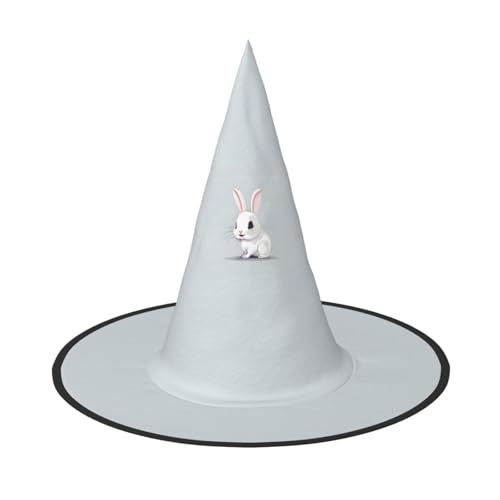 axzttupy Niedlicher weißer Hasen-Druck Halloween Hexenhut Unisex Karneval Kostüm Zubehör Partys Cosplay und Festlich axzttupy Niedlicher weißer Hasen-Druck Halloween Hexenhut Unisex Karneval Kostüm Zubehör Partys Cosplay und Festlich von axzttupy