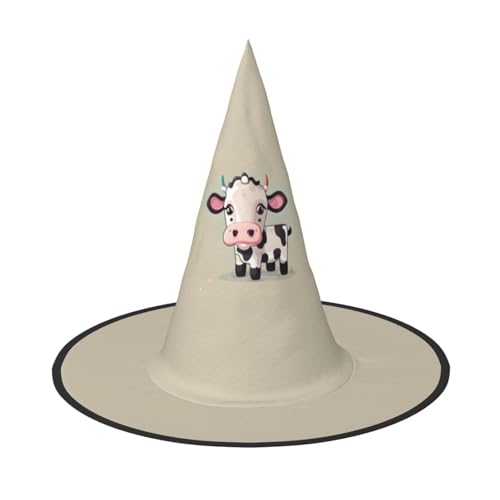 axzttupy Niedlicher weißer Kuh-Druck Halloween Hexenhut Unisex Karneval Kostüm Zubehör Partys Cosplay und Festlich axzttupy Niedlicher weißer Kuh-Druck Halloween Hexenhut Unisex Karneval Kostüm Zubehör Partys Cosplay und Festlich von axzttupy