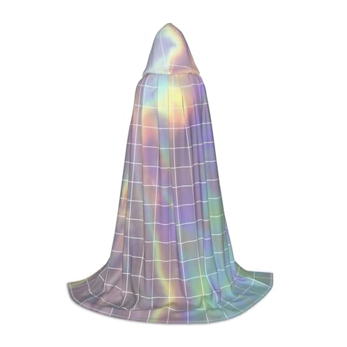 axzttupy Reflektierender quadratischer Druck, Unisex, mit Kapuze, Umhang in voller Länge, für Zauberer, Weihnachten, Karneval, Halloween, Cosplay axzttupy Reflektierender quadratischer Druck, Unisex, mit Kapuze, Umhang in voller Länge, für Zauberer, Weihnachten, Karneval, Halloween, Cosplay von axzttupy