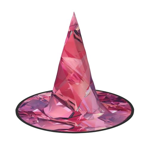 axzttupy Rosa Rautenmuster 3 Druck Halloween Hexenhut Unisex Karneval Kostüm Zubehör Partys Cosplay und Festlich axzttupy Rosa Rautenmuster 3 Druck Halloween Hexenhut Unisex Karneval Kostüm Zubehör Partys Cosplay und Festlich von axzttupy