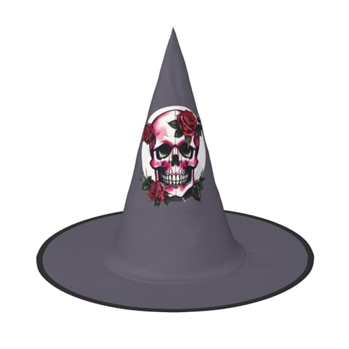 axzttupy Rose Skull Print Halloween Hexenhut Unisex Karneval Kostüm Zubehör Party Cosplay und Festlich axzttupy Rose Skull Print Halloween Hexenhut Unisex Karneval Kostüm Zubehör Party Cosplay und Festlich von axzttupy