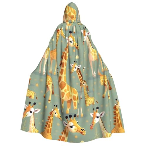 axzttupy Süßer wilder Cartoon-Giraffen-Druck, Erwachsenen-Kapuzenumhang, Halloween, Weihnachten, Karneval, Partys, Mittelalter-Kostüm axzttupy Süßer wilder Cartoon-Giraffen-Druck, Erwachsenen-Kapuzenumhang, Halloween, Weihnachten, Karneval, Partys, Mittelalter-Kostüm von axzttupy