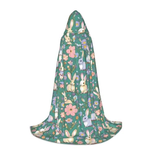 axzttupy Umhang mit Kapuze, Motiv: Blumen, Hasen, Vögel, Unisex, für Zauberer, Weihnachten, Karneval, Halloween, Cosplay axzttupy Umhang mit Kapuze, Motiv: Blumen, Hasen, Vögel, Unisex, für Zauberer, Weihnachten, Karneval, Halloween, Cosplay von axzttupy