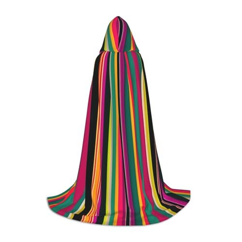 axzttupy Umhang mit Kapuze in Regenbogenfarben, gestreift, Unisex, für Zauberer, Weihnachten, Karneval, Halloween, Cosplay axzttupy Umhang mit Kapuze in Regenbogenfarben, gestreift, Unisex, für Zauberer, Weihnachten, Karneval, Halloween, Cosplay von axzttupy